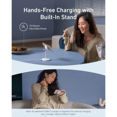 Polnilna postaja Anker MagGo, bela, A25X1H21