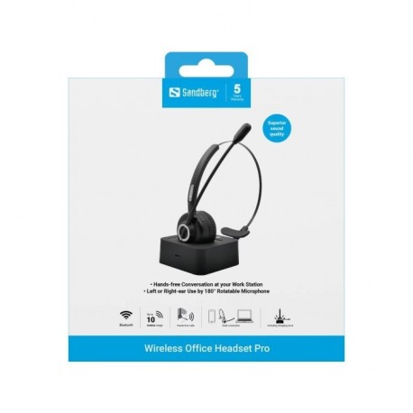 Slušalke Sandberg Wireless Office Headset Pro, 126-06