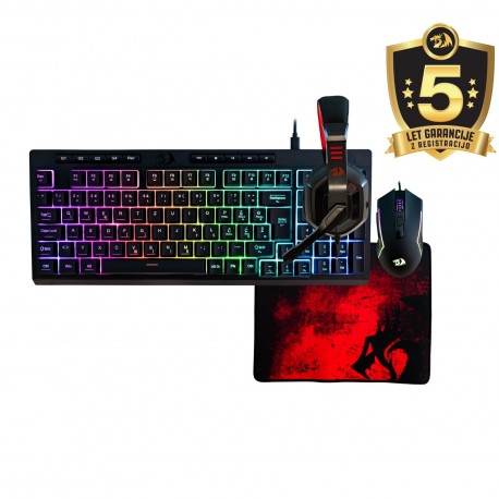 Komplet miške, tipkovnice, slušalk in podloge RedRagon S149