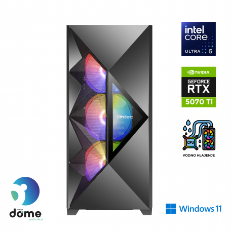 Računalnik ANNI Gamer Extreme Ultra 5 245KF / RTX 5070 Ti / 32 GB / 2 TB / W11H