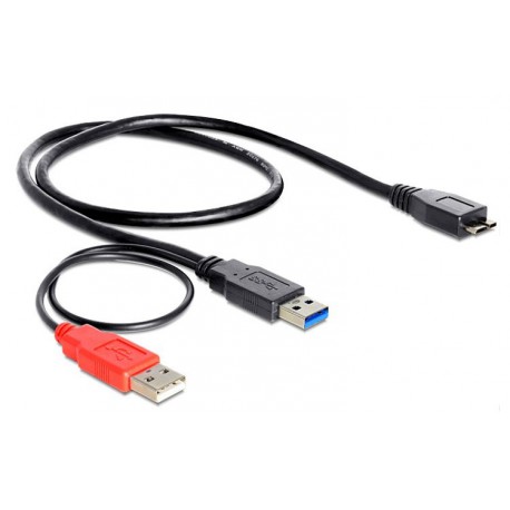 Kabel Y USB 3.0- mikro USB 3.0, 60 cm