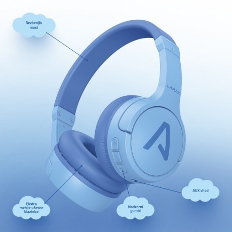 Slušalke LAMAX BaseKid1, modre
