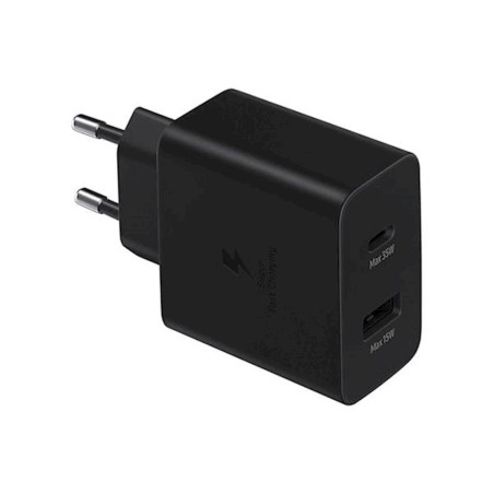 Polnilec Samsung Duo 35W, USB-C/A, črn