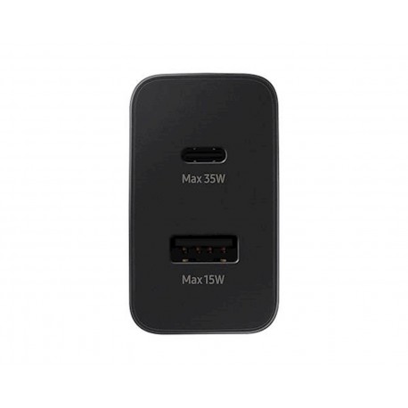 Polnilec Samsung Duo 35W, USB-C/A, črn