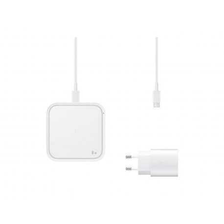 Polnilna postaja Samsung 15W + adapter + kabel, brezžična, bela