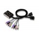 Preklopnik 2:1 mini DVI/USB/AUDIO, Aten CS682, s kabli