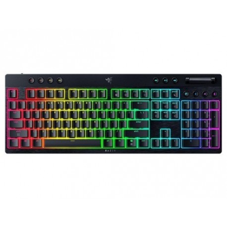 Tipkovnica Razer BlackWidow V4 Low-profile HyperSpeed, zelena stikala, US SLO g.