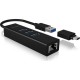 IcyBox IB-HUB1419-LAN USB-A/C mrežna kartica in 4-portni HUB