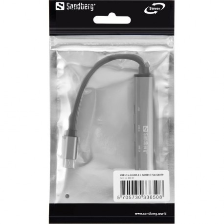 Hub Sandberg 336-50, 5-portni, USB-C