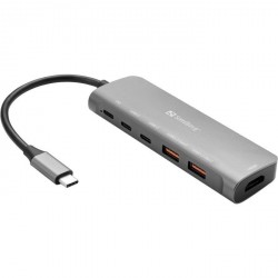 Priklopna postaja Sandberg 136-65, 6-v-1, USB-C