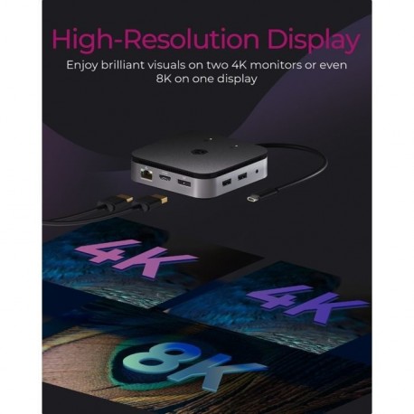 Priklopna postaja Icy Box IB-DK408-C41, 7-v-1, USB 4.0