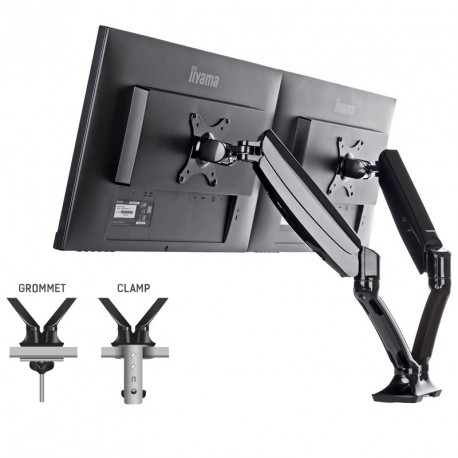 Namizni nosilec za 2 monitorja IIYAMA DS3002C-B1, do 27"