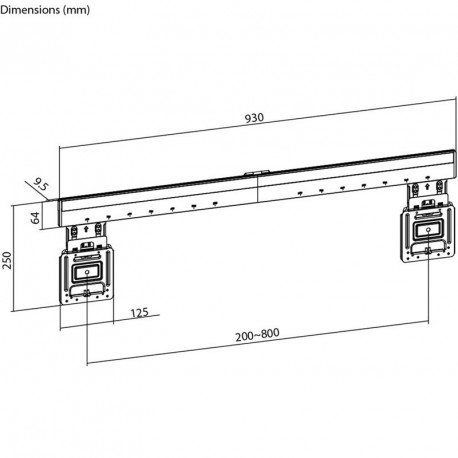 Stenski nosilec za TV GOOBAY UltraSlim XL, 43"–100", do 75 kg