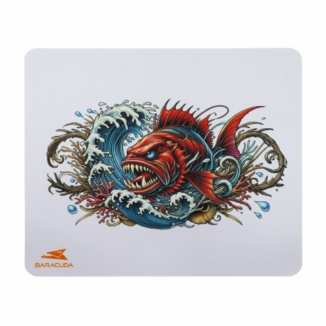 Podloga za miško BARACUDA CORAL, bela