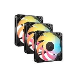 Ventilator za ohišje CORSAIR RS120-R ARGB Reverse, 3x 120mm PWM, črn