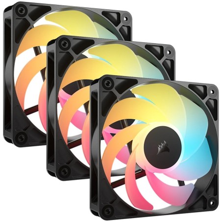 Ventilator za ohišje CORSAIR RS120-R ARGB Reverse, 3x 120mm PWM, črn