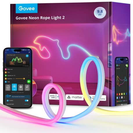 Svetlobni trak Govee Neon Rope, 3 m