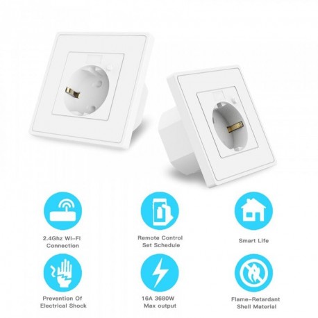Pametna vtičnica WOOX R4054 Smart, WiFi, 2300W