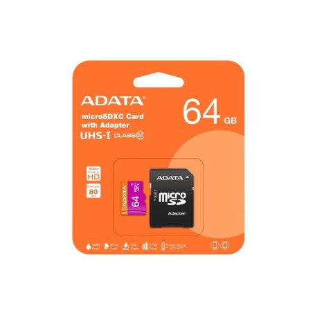 Spominska kartica ADATA MicroSDHC, 64GB, UHS-I Class10