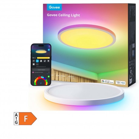 Pametna okrogla stropna svetilka GOVEE, RGBWW + RGBIC
