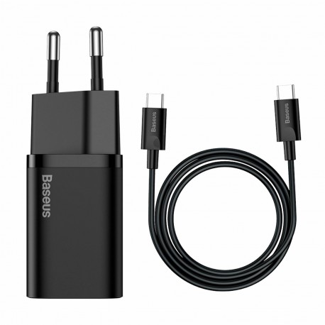 Polnilec Baseus TZCCSUP-L01, 25W, USB-C, QC, črn