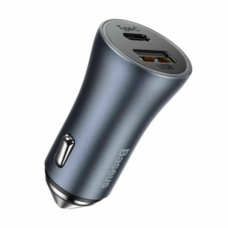 Avtomobilski polnilec Baseus CCJD-0G, 40W, USB-C, USB-A, PD QC, siv