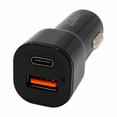 Avtomobilski polnilec SBOX CC-038, 38W PD QC, USB-A, USB-C, črn