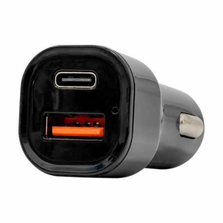 Avtomobilski polnilec SBOX CC-038, 38W PD QC, USB-A, USB-C, črn