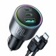 Avtomobilski polnilec Joyroom JR-CCN07, 120W PD QC, USB-C, USB-A, črn