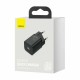 Polnilec Baseus CCSP020101, 25W QC, USB-C, črn