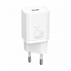 Polnilec Baseus CCSP020102, 25W QC, USB-C, bel