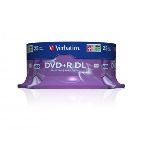 Mediji DVD+R Dual Layer 8.5GB 8x Verbatim Spindle-25 (43757)