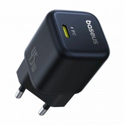 Polnilec Baseus PicoGo, 45W QC PD, USB-C, kozmik črna