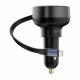Avtomobilski polnilec Baseus Enjoyment Pro, 60W PD QC, USB-C, črm