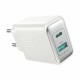 Polnilec Joyroom JR-TCF15, 30W QC PD, USB-C, USB-A, bel