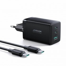 Polnilec Joyroom JR-TCG01, 65W PD, 2x USB-C, USB-A, črn