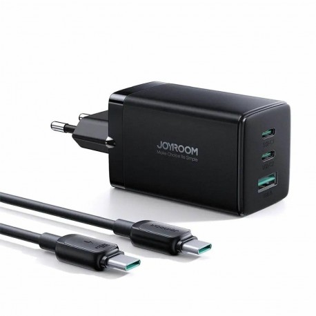 Polnilec Joyroom JR-TCG01, 65W PD, 2x USB-C, USB-A, črn