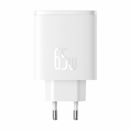 Polnilec Baseus CubePro, 65W 2x USB-C, USB-A, bel