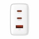 Polnilec Baseus CubePro, 65W 2x USB-C, USB-A, bel