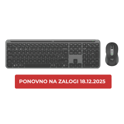 Tipkovnica in miška Logitech Signature Slim Combo MK950, grafitna, zaloga 18.12