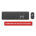Tipkovnica in miška Logitech Signature Slim Combo MK950, grafitna, zaloga 18.12