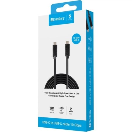 Kabel Sandberg USB-C/C 3.1 Gen2, 2m