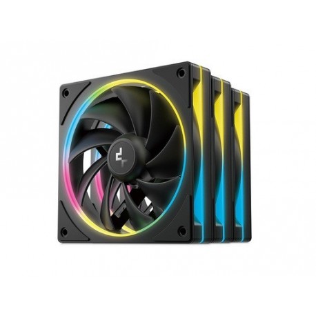 Ventilator za ohišje DeepCool FL12 SE 3-IN-1 ARGB, PWM, 120mm, 3-pack, črn