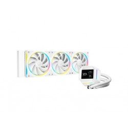 Vodno hlajenje DeepCool LM360 WH, 360mm, LCD, ARGB, bel