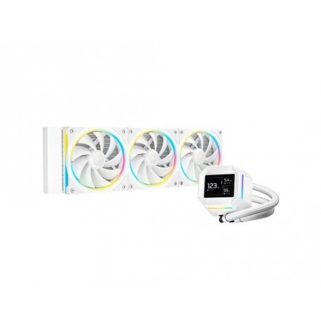 Vodno hlajenje DeepCool LM360 WH, 360mm, LCD, ARGB, bel