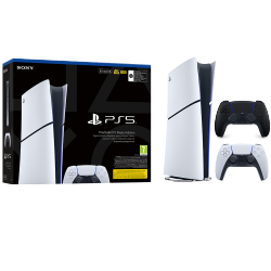 Igralna konzola PlayStation 5 Slim Digital, 825GB + dodaten kontroler (črn)