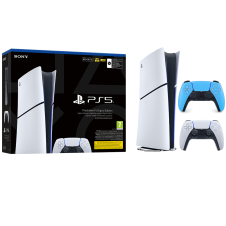 Igralna konzola PlayStation 5 Slim Digital, 825GB + dodaten kontroler (moder)