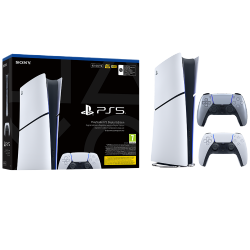 Igralna konzola PlayStation 5 Slim Digital, 825GB + dodaten kontroler (srebrn)