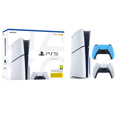 Igralna konzola PlayStation 5 Slim, 1TB + dodaten kontroler (moder)