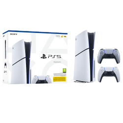 Igralna konzola PlayStation 5 Slim, 1TB + dodaten kontroler (srebrn)